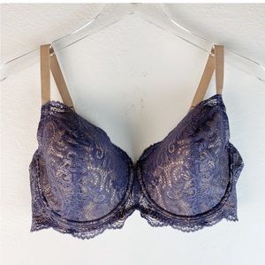 Thirdlove 24/7 Lace Balconette Purple Beige Bra 40C